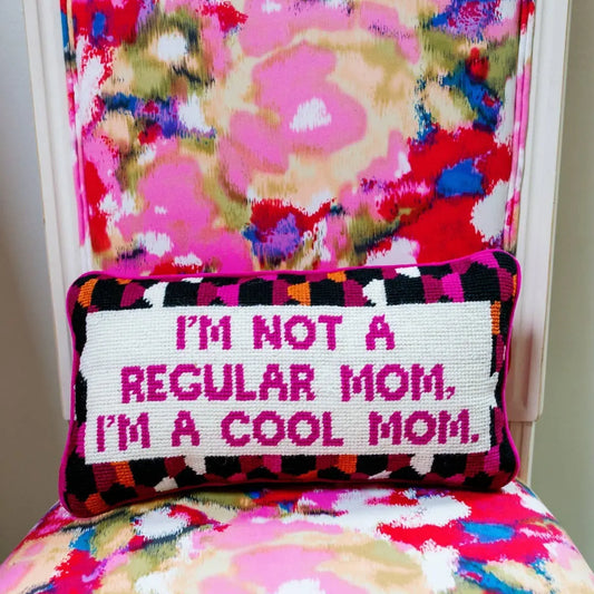 Cool Mom Needlepoint Pillow Furbish Studio