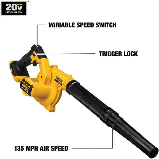 DEWALT 20V MAX Blower, 100 CFM Airflow, Variable Speed Switch, Includes Trigger Lock, Bare Tool Only (DCE100B) Carson's She Shed