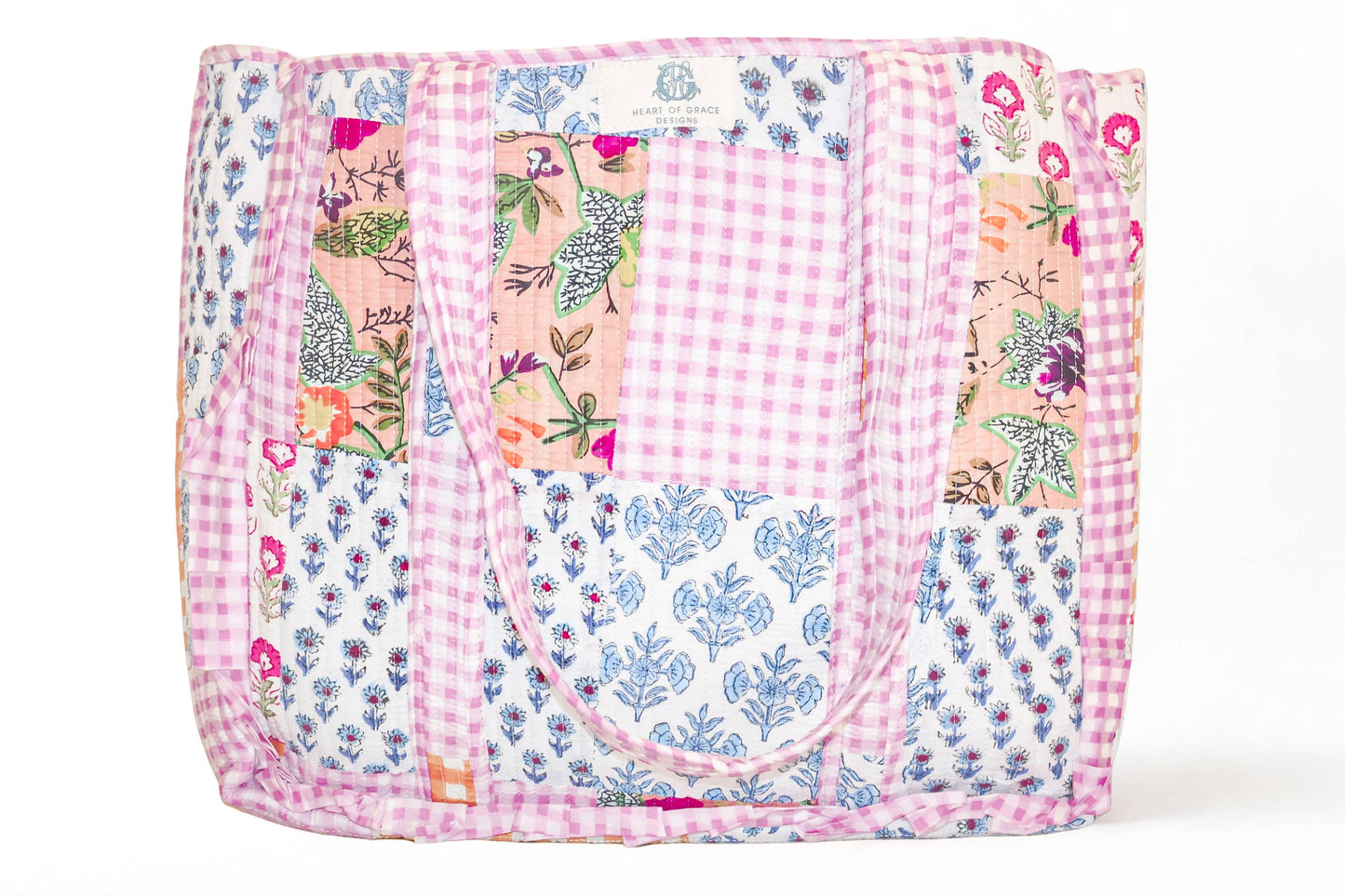 Lila Chapelle | Large Quilted Ruffle Tote Bag