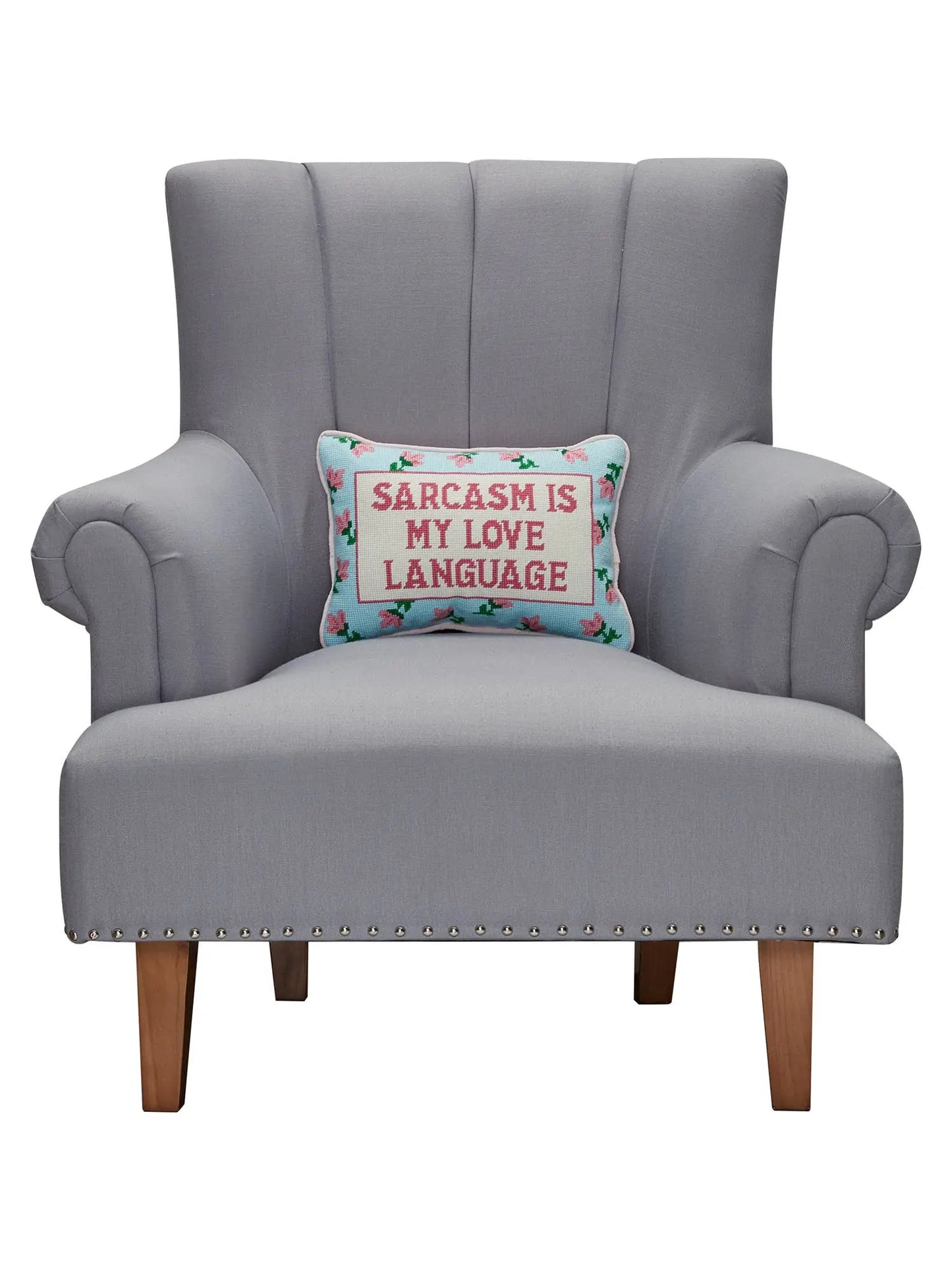 Sarcasm's My Love Embroidered Pillow Peking Handicraft