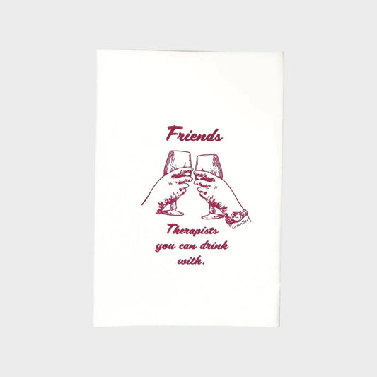 Friend Therapist Dish Towel | Tea Towels | Kitchen Towels Green Bee Tea Towels