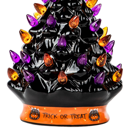 Black Ceramic Halloween Tree Decoration - 9 Inch RJ Legend