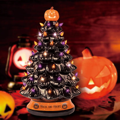 Black Ceramic Halloween Tree Decoration - 15-Inch RJ Legend
