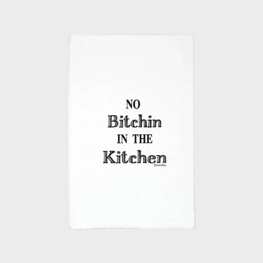 No Bitchin In Kitchen Towel | Tea Towels | Funny Dish Towels Green Bee Tea Towels