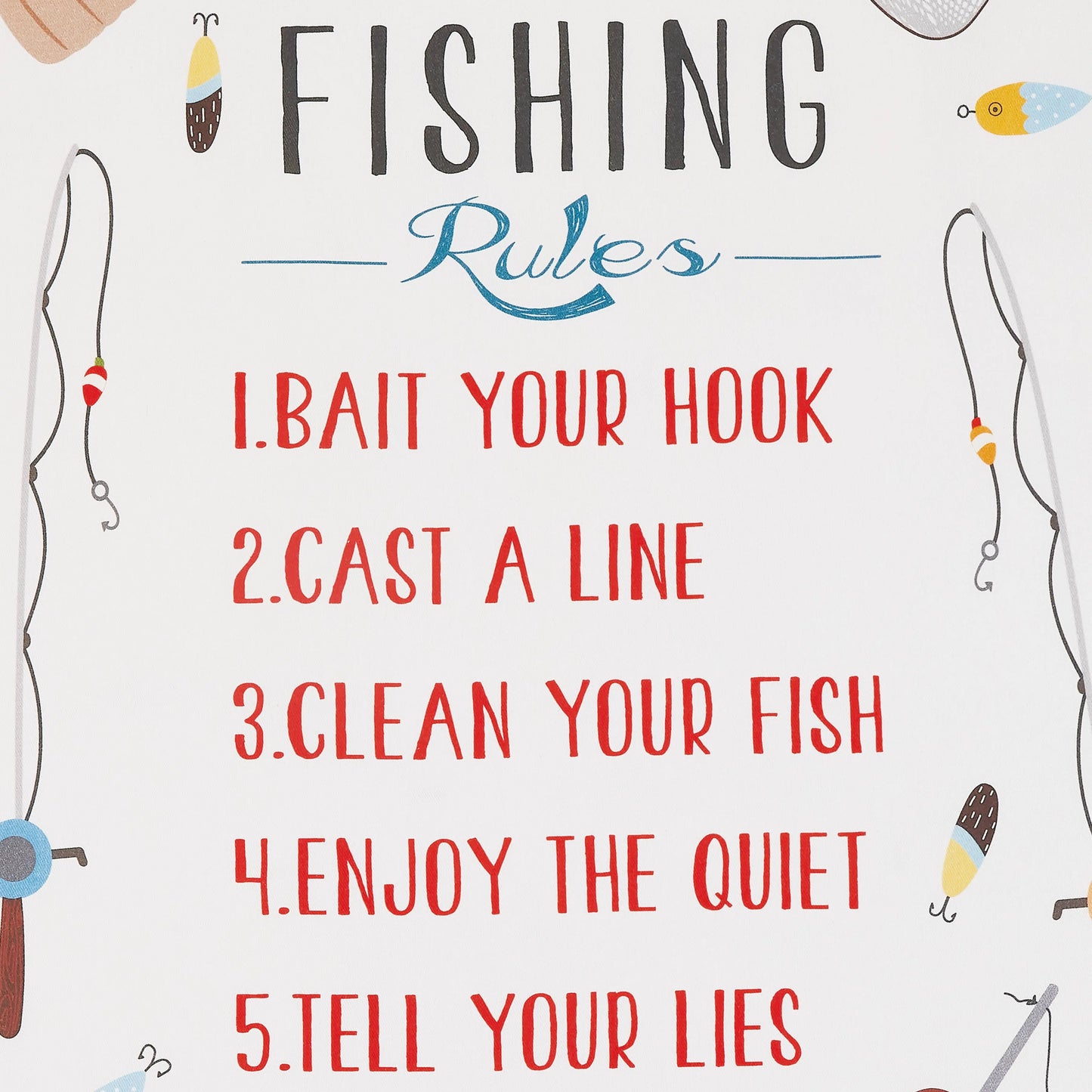 Fishing Rules Kitchen Towel Peking Handicraft