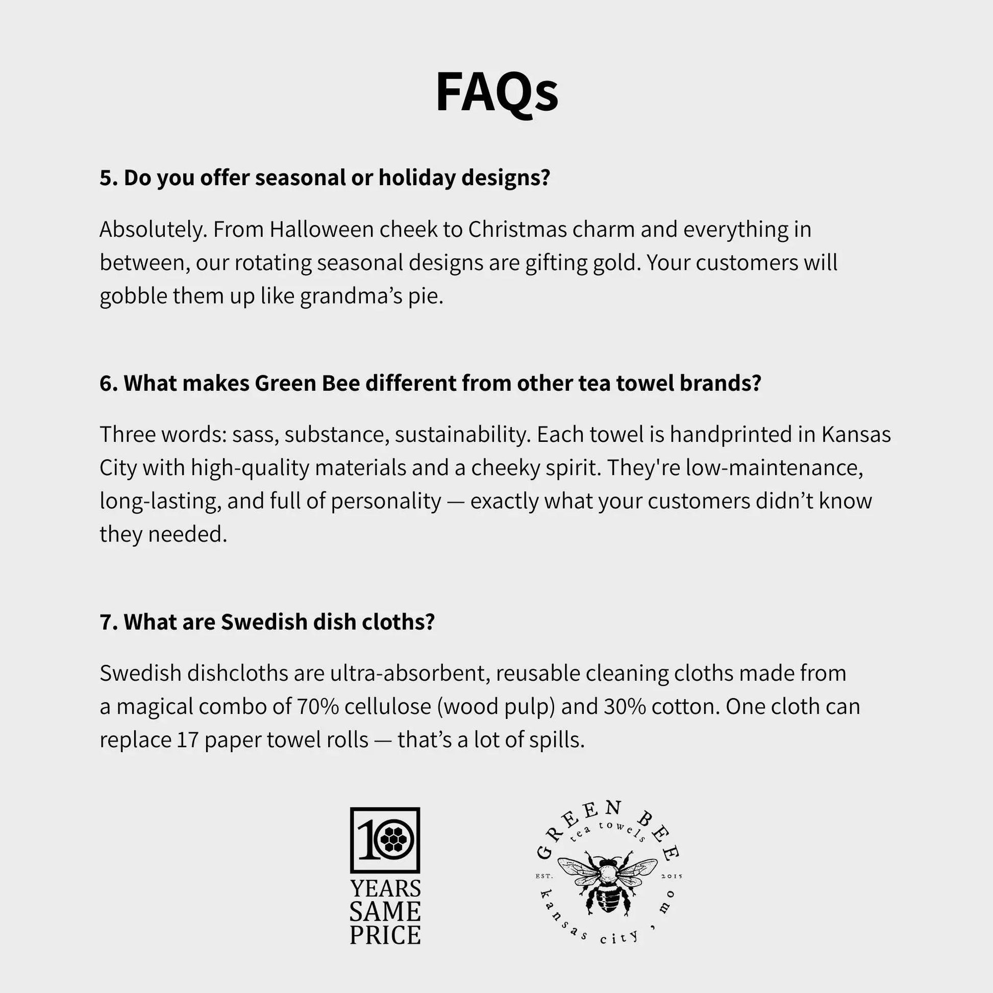 Santa's Reindeer Kitchen Towel | Tea Towels | Festive Towels Green Bee Tea Towels