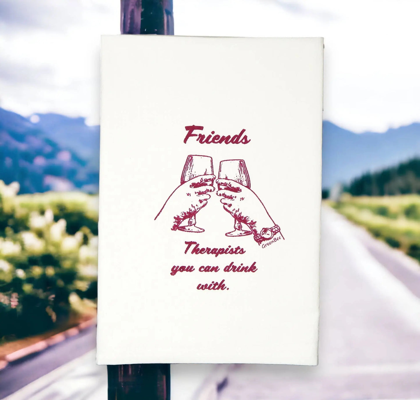 Friend Therapist Dish Towel | Tea Towels | Kitchen Towels Green Bee Tea Towels