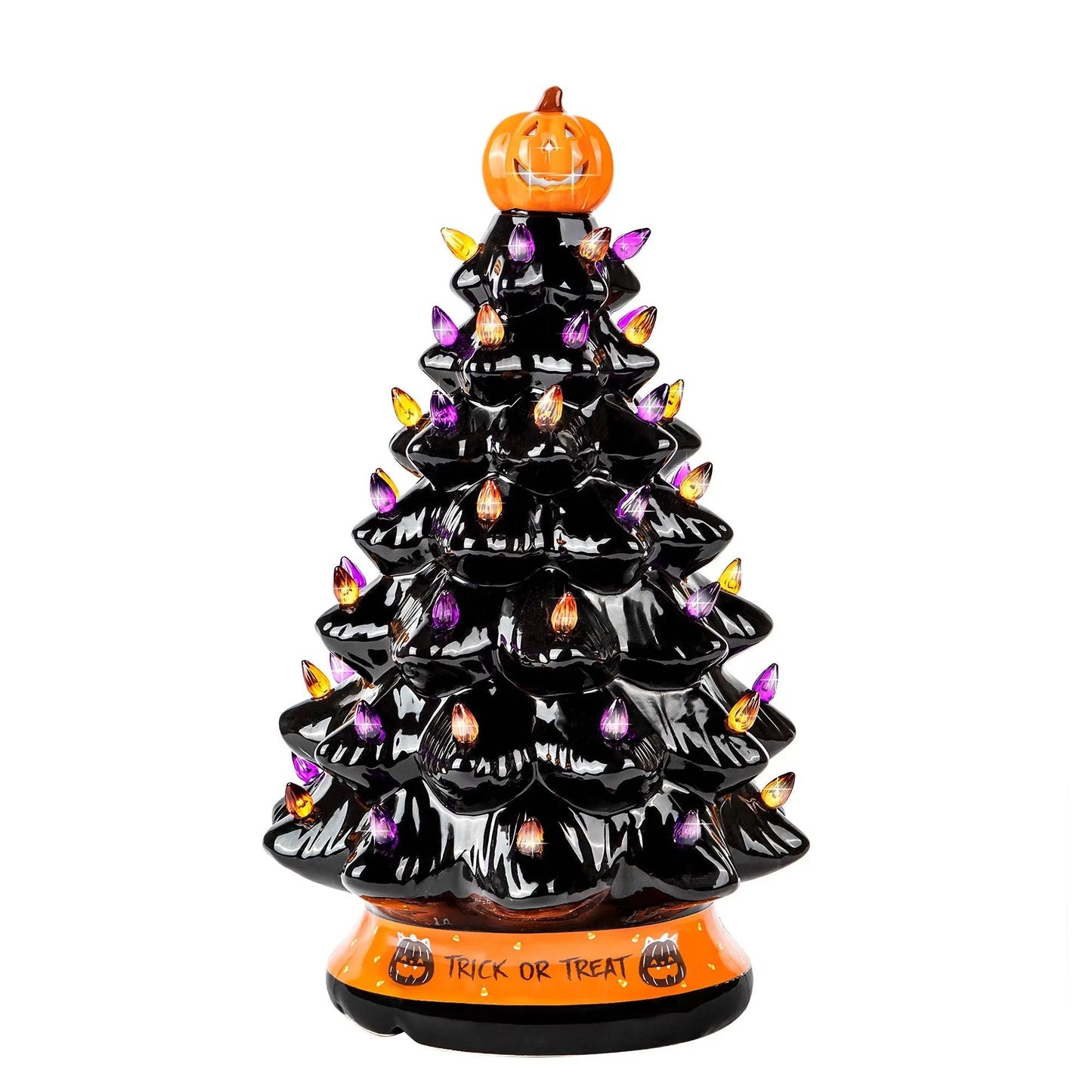 Black Ceramic Halloween Tree Decoration - 15-Inch RJ Legend