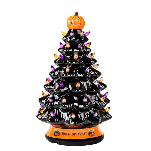 Black Ceramic Halloween Tree Decoration - 15-Inch RJ Legend