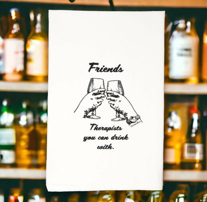 Friend Therapist Dish Towel | Tea Towels | Kitchen Towels Green Bee Tea Towels