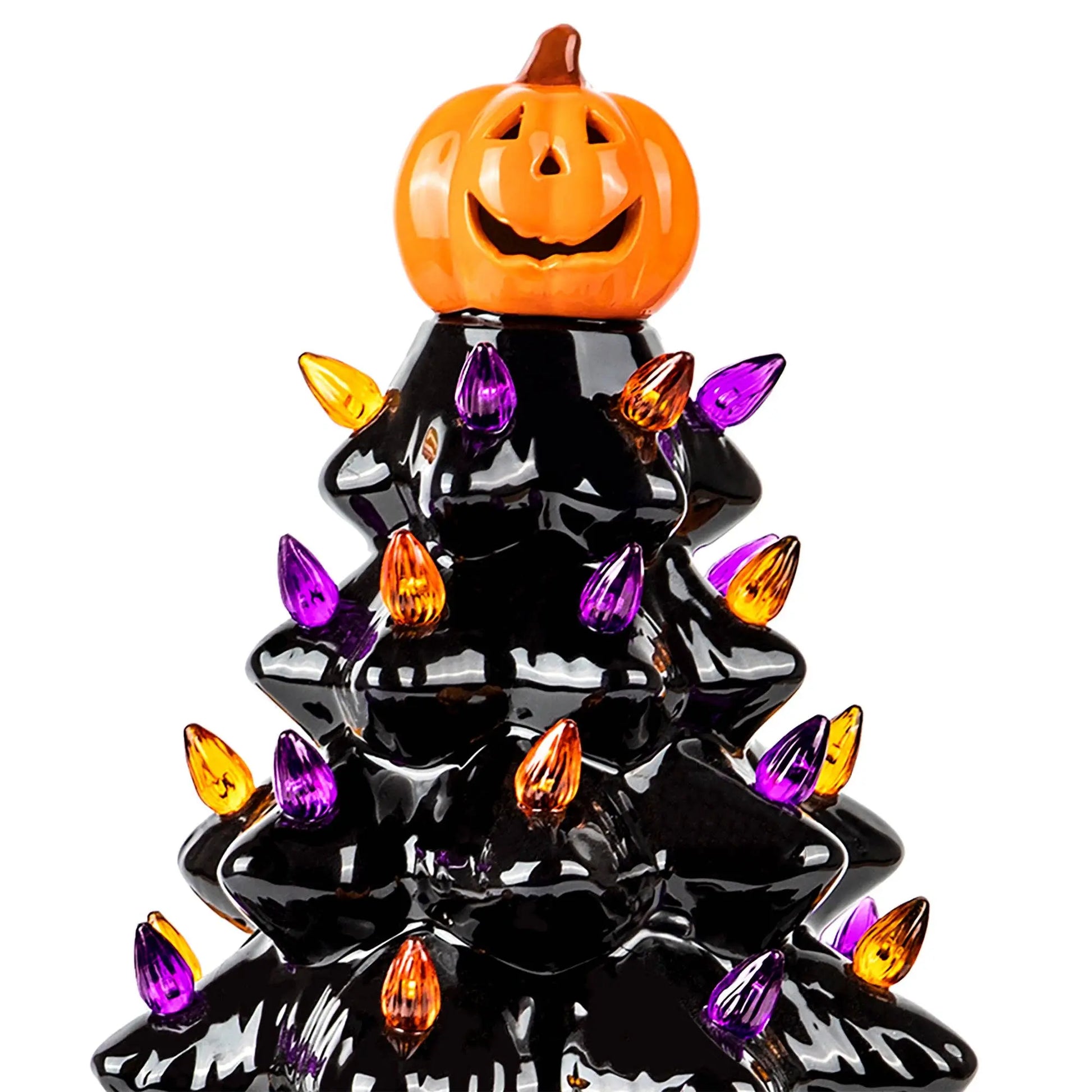 Black Ceramic Halloween Tree Decoration - 15-Inch RJ Legend