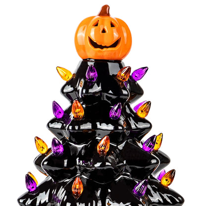 Black Ceramic Halloween Tree Decoration - 15-Inch RJ Legend