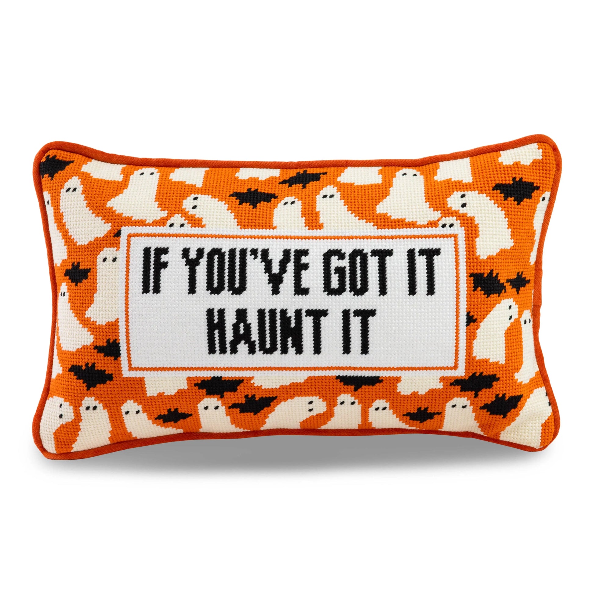 Haunt It Needlepoint Pillow Furbish Studio
