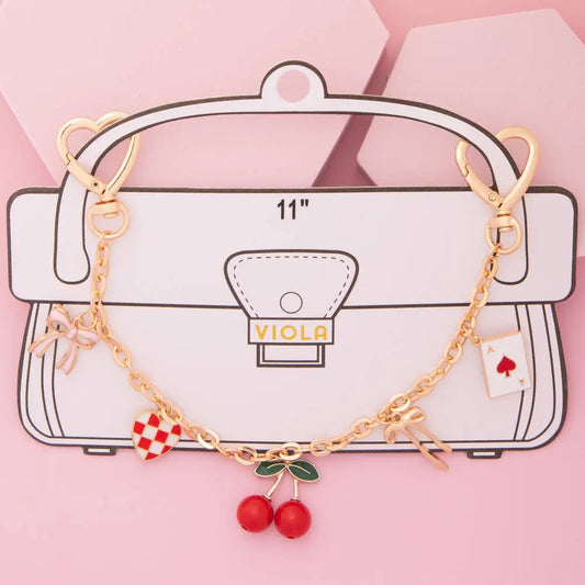 Whimsical Theme Bag Chain Charm with Enamel Trinkets SP Sophia Collection