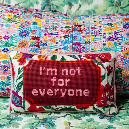 Not For Everyone Needlepoint Pillow Furbish Studio