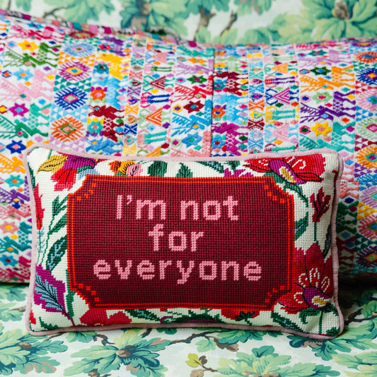 Not For Everyone Needlepoint Pillow Furbish Studio