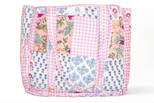 Lila Chapelle | Large Quilted Ruffle Tote Bag