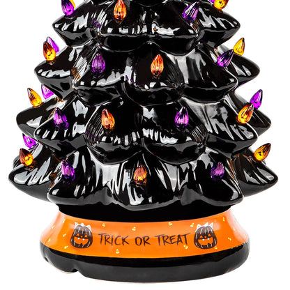 Black Ceramic Halloween Tree Decoration - 15-Inch RJ Legend