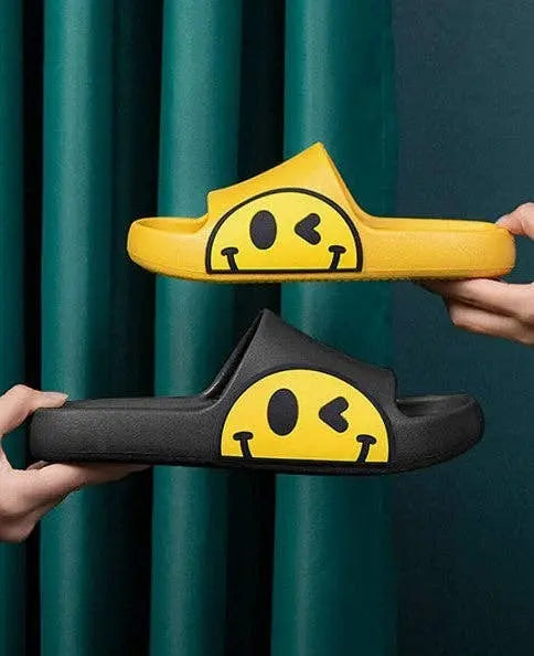 NON SLIP EVA COMFY HAPPY CLOUD SLIDES SLIPPERS  | 40SP001 JOSSLYN by wall to wall