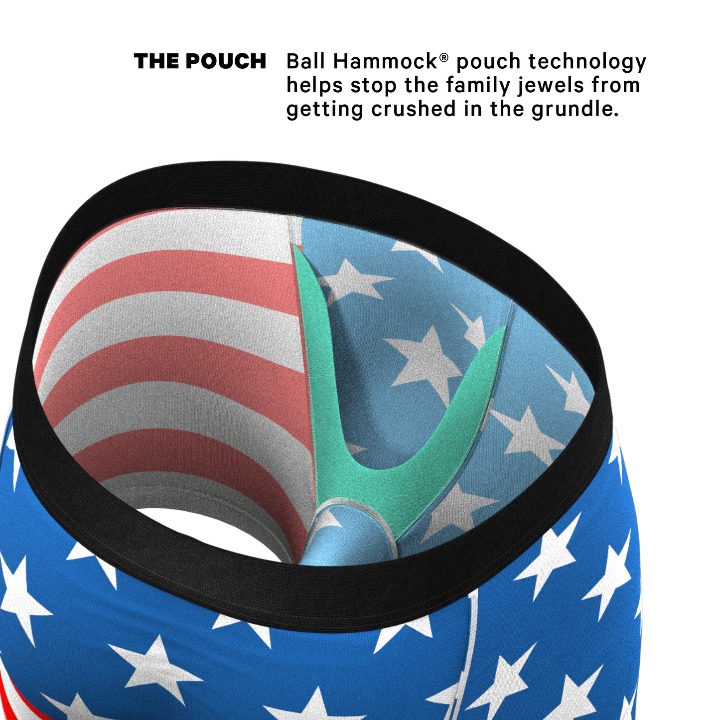 The Mascot | American Flag Ball Hammock® Pouch Underwear Shinesty, Inc