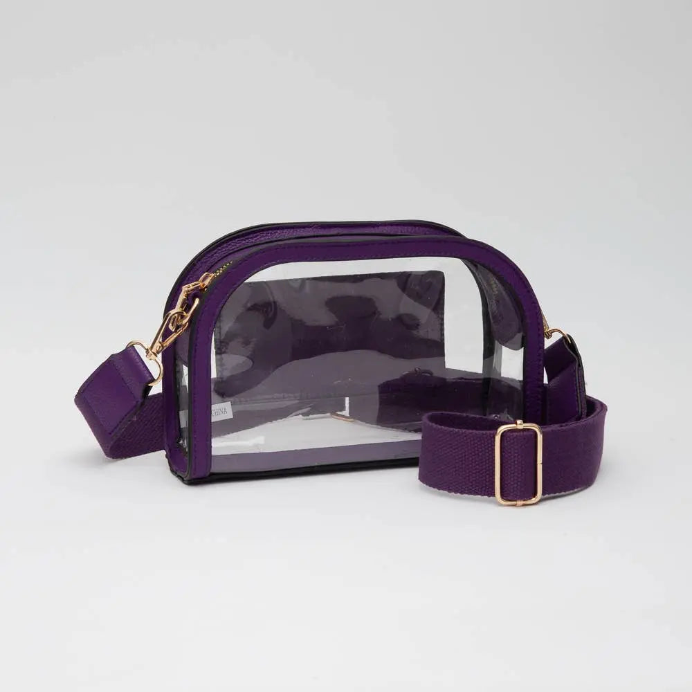 Game Day Stadium Clear Crossbody Bag Queens Designs