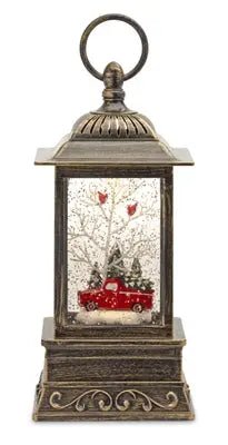 Snow Globe Lantern w/Truck Melrose