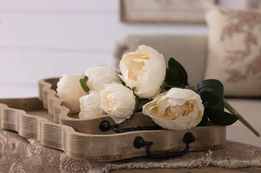 Trays - Scalloped Natural Wood Audrey's Home & Gift
