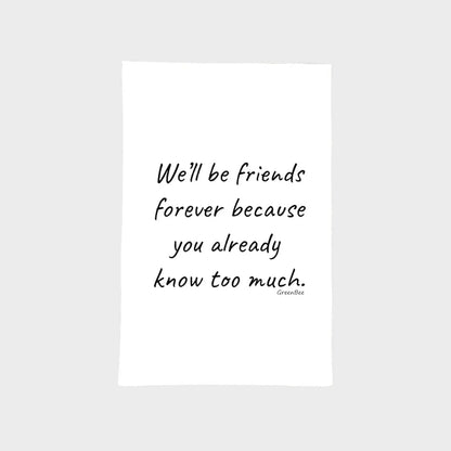 Friends Forever Dish Towel | Tea Towels | Funny Towels Green Bee Tea Towels