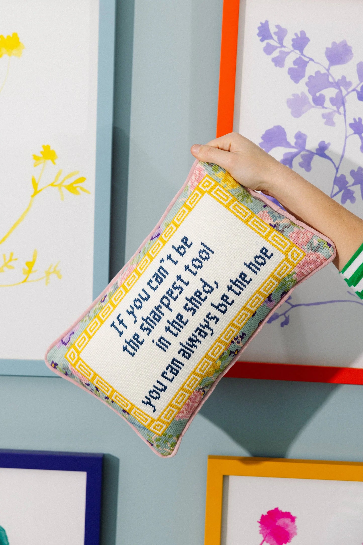 Sharpest Tool Needlepoint Pillow Furbish Studio