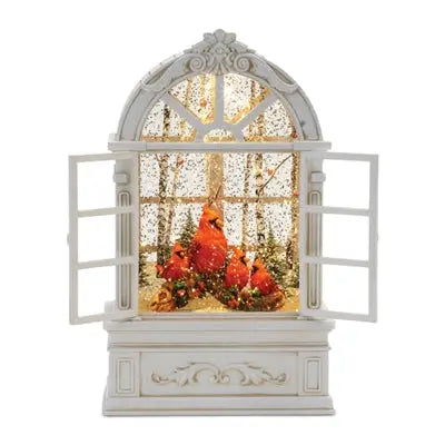 Led Snow Globe w/Cardinals Melrose