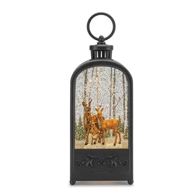 LED Snow Globe w/Deer & Trees Melrose
