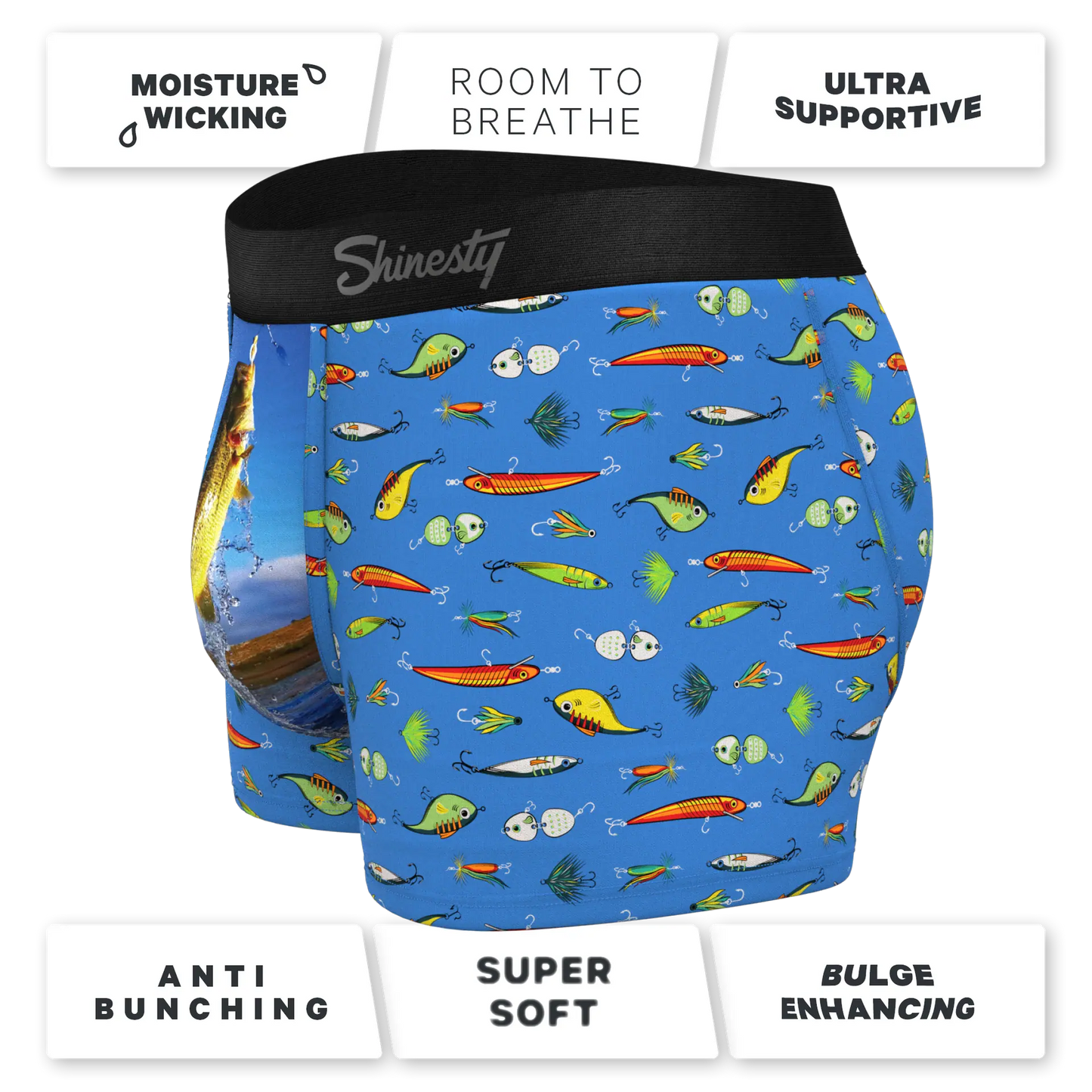 The Bait and Tackle | Bass Ball Hammock® Pouch Underwear with Fly Shinesty, Inc