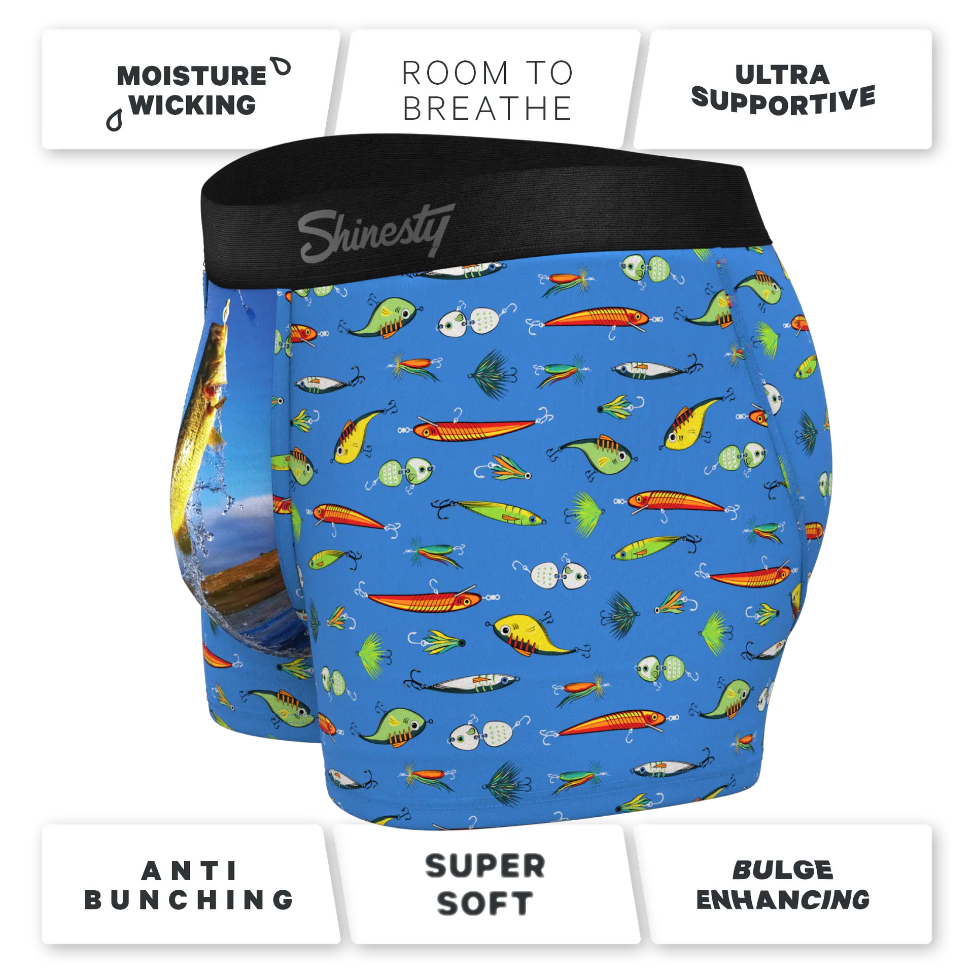 The Bait and Tackle | Bass Ball Hammock® Pouch Underwear with Fly Shinesty, Inc