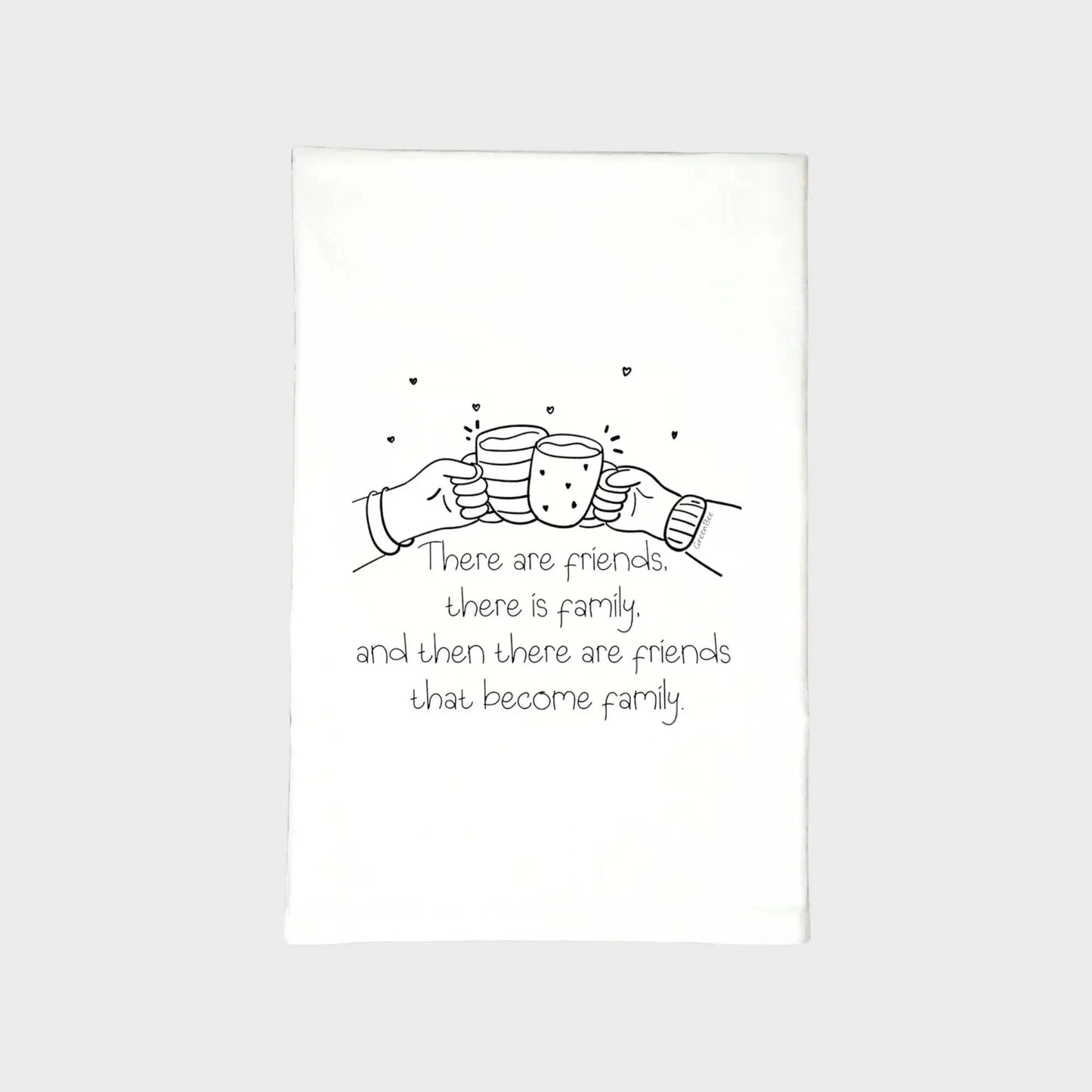 Family Friends Dish Towel | Tea Towels | Cute Dish Towels Green Bee Tea Towels