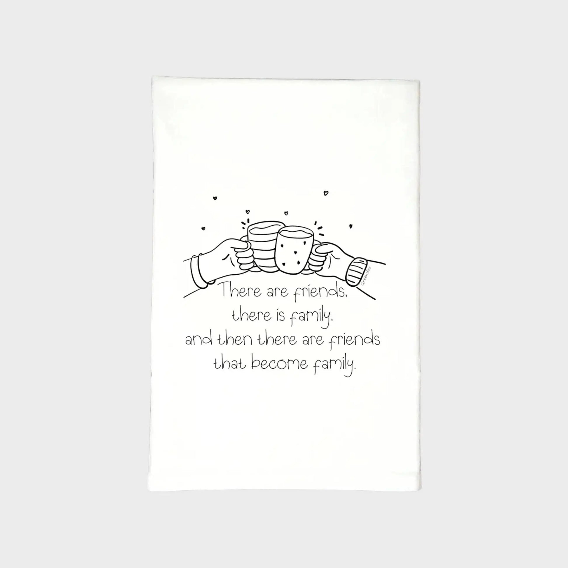 Family Friends Dish Towel | Tea Towels | Cute Dish Towels Green Bee Tea Towels