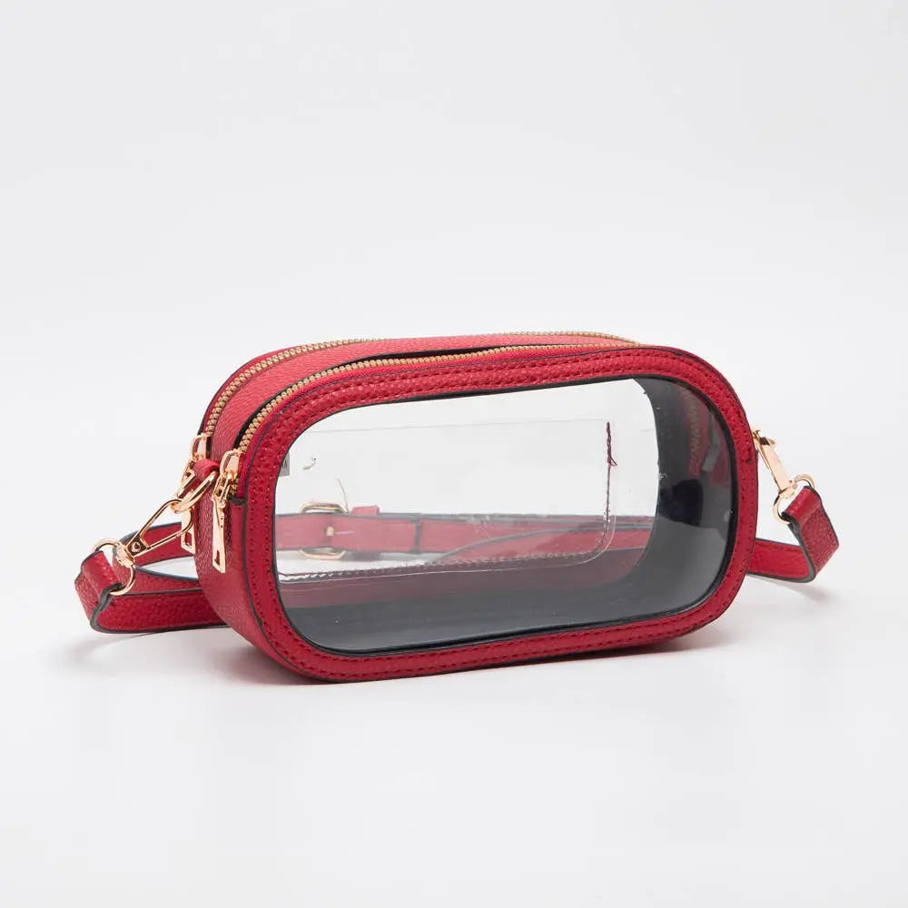 Game Day Stadium Clear Oval Crossbody Bags Queens Designs