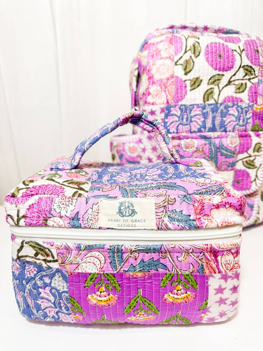 Quilted Cosmetic Bags Set of 3 Carson's She Shed