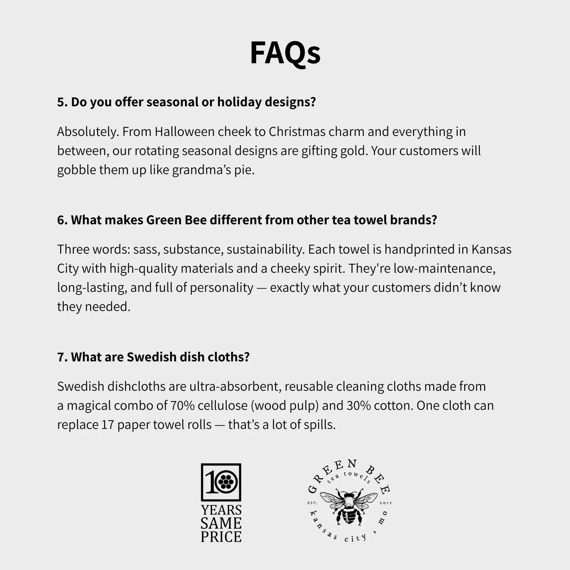 Dog Is Home Dish Towel | Tea Towels | Flour Sack Towels Green Bee Tea Towels