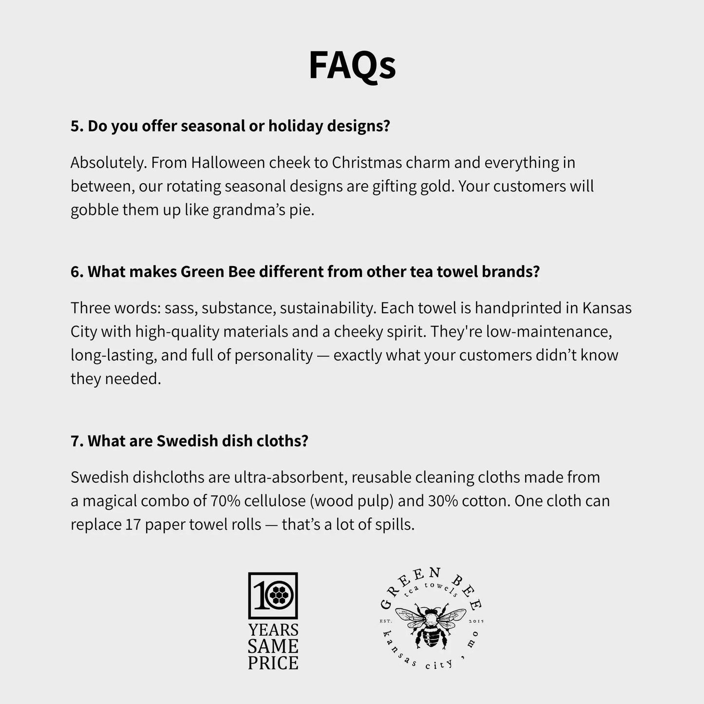 Family Friends Dish Towel | Tea Towels | Cute Dish Towels Green Bee Tea Towels