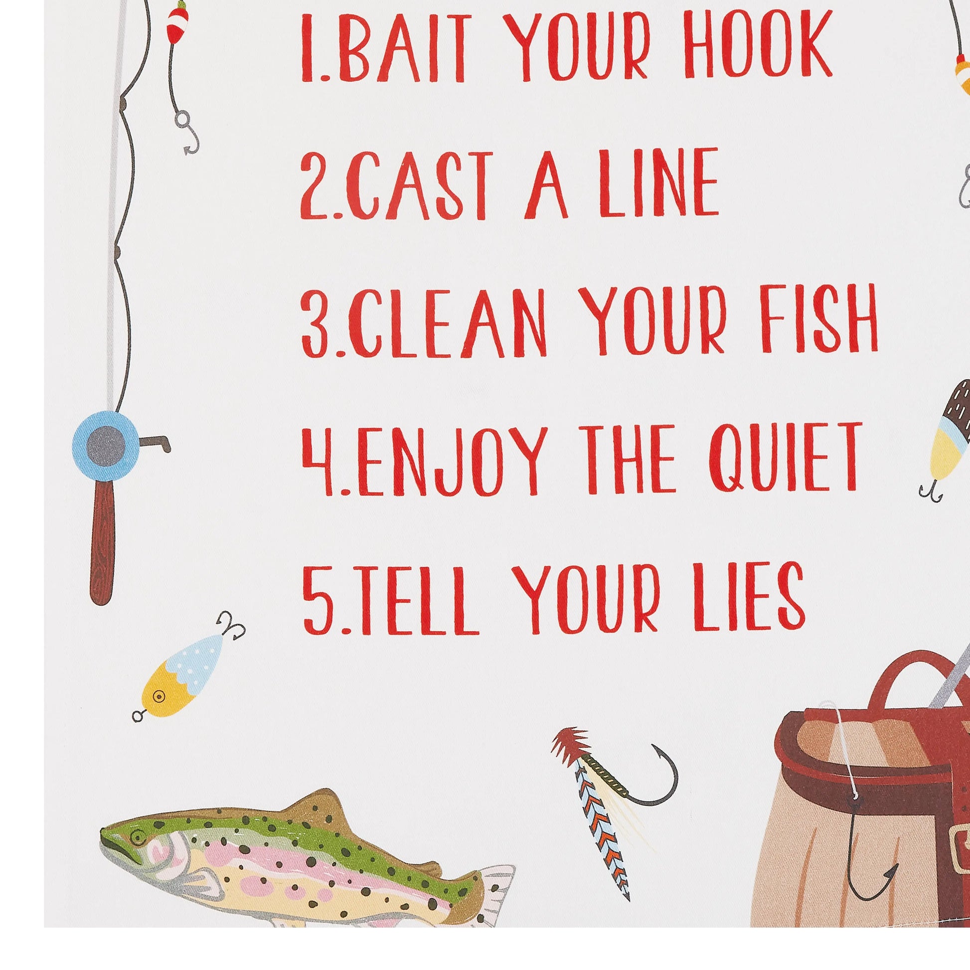 Fishing Rules Kitchen Towel Peking Handicraft