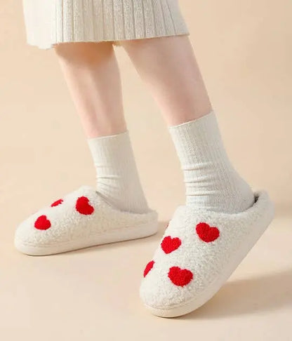 SOFT PLUSH MUSHROOM HEART RAINBOW WARM SLIPPERS | 40SP014 JOSSLYN by wall to wall