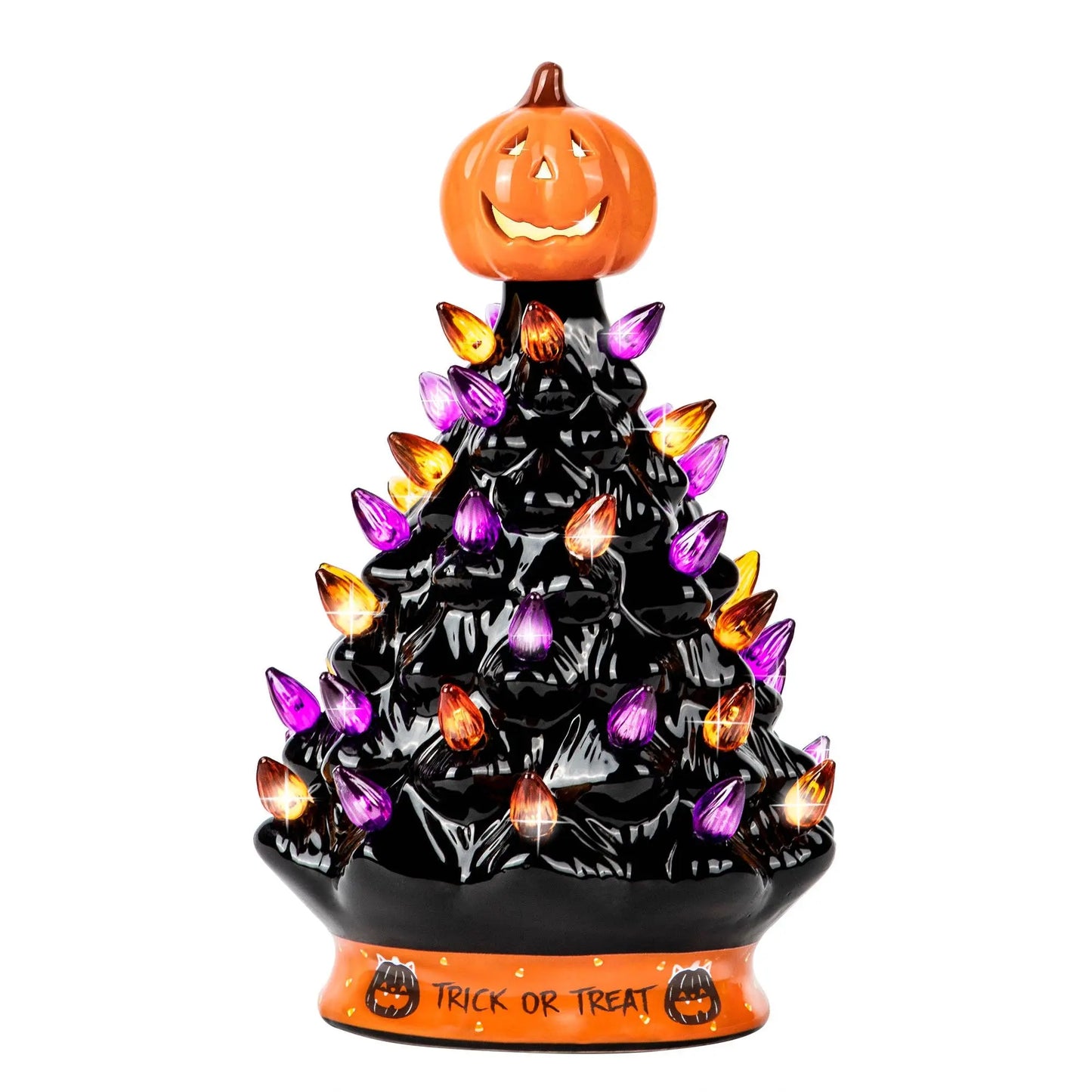 Black Ceramic Halloween Tree Decoration - 9 Inch RJ Legend