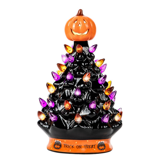 Black Ceramic Halloween Tree Decoration - 9 Inch RJ Legend