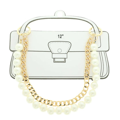 Dual-Strand Pearl and Curb Bag Chain SP Sophia Collection