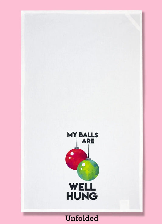 My Balls Are Well Hung Dishtowel Bad Grandma Designs