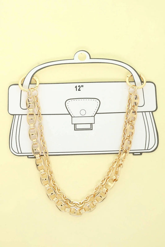 Dual-Strand Pop-Top Bag Chain SP Sophia Collection