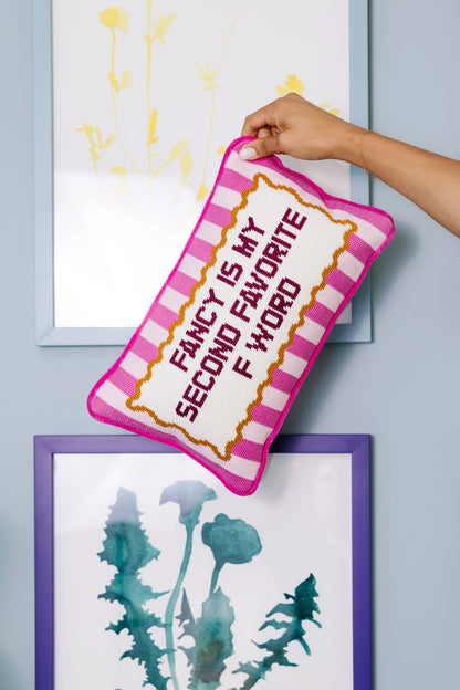 Fancy Needlepoint Pillow Furbish Studio