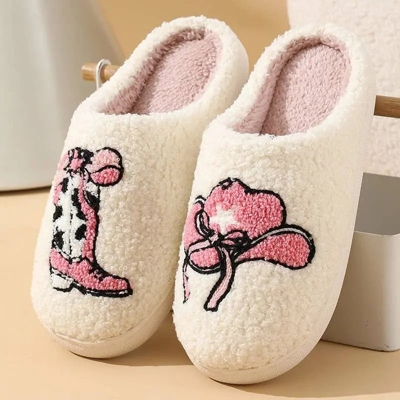 SOFT PLUSH MUSHROOM HEART RAINBOW WARM SLIPPERS | 40SP014 JOSSLYN by wall to wall