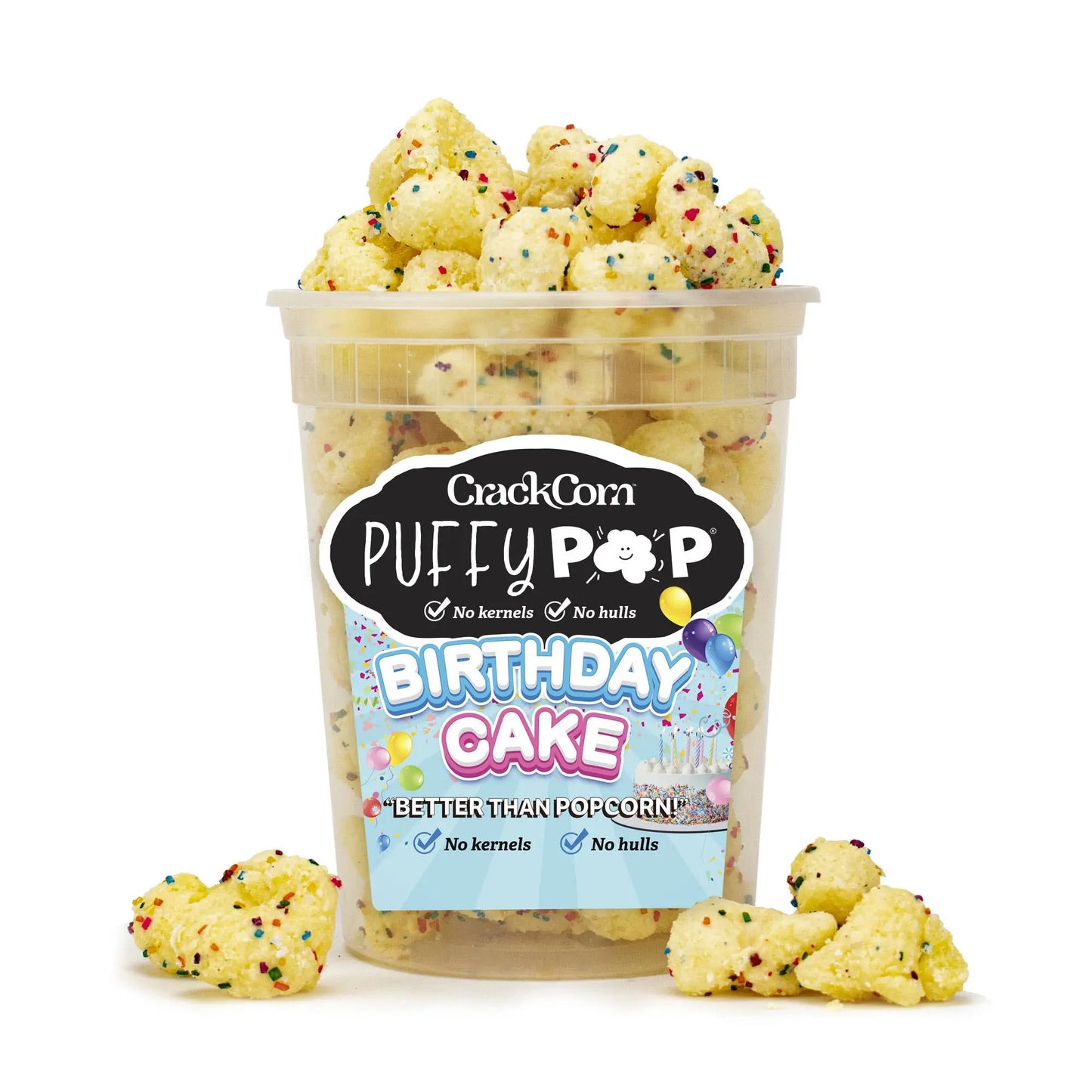 Crack Corn / Puffy Pop -  Birthday Cake - No Hulls! (4 oz) Puffy Pop / Crack Corn