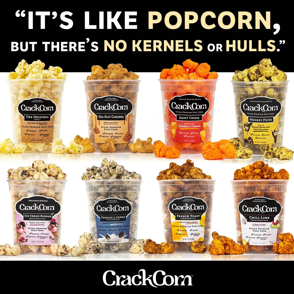 Crack Corn / Puffy Pop -  Birthday Cake - No Hulls! (4 oz) Puffy Pop / Crack Corn